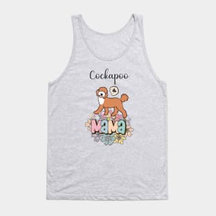 Red and White Cockapoo Mama 4 Tank Top